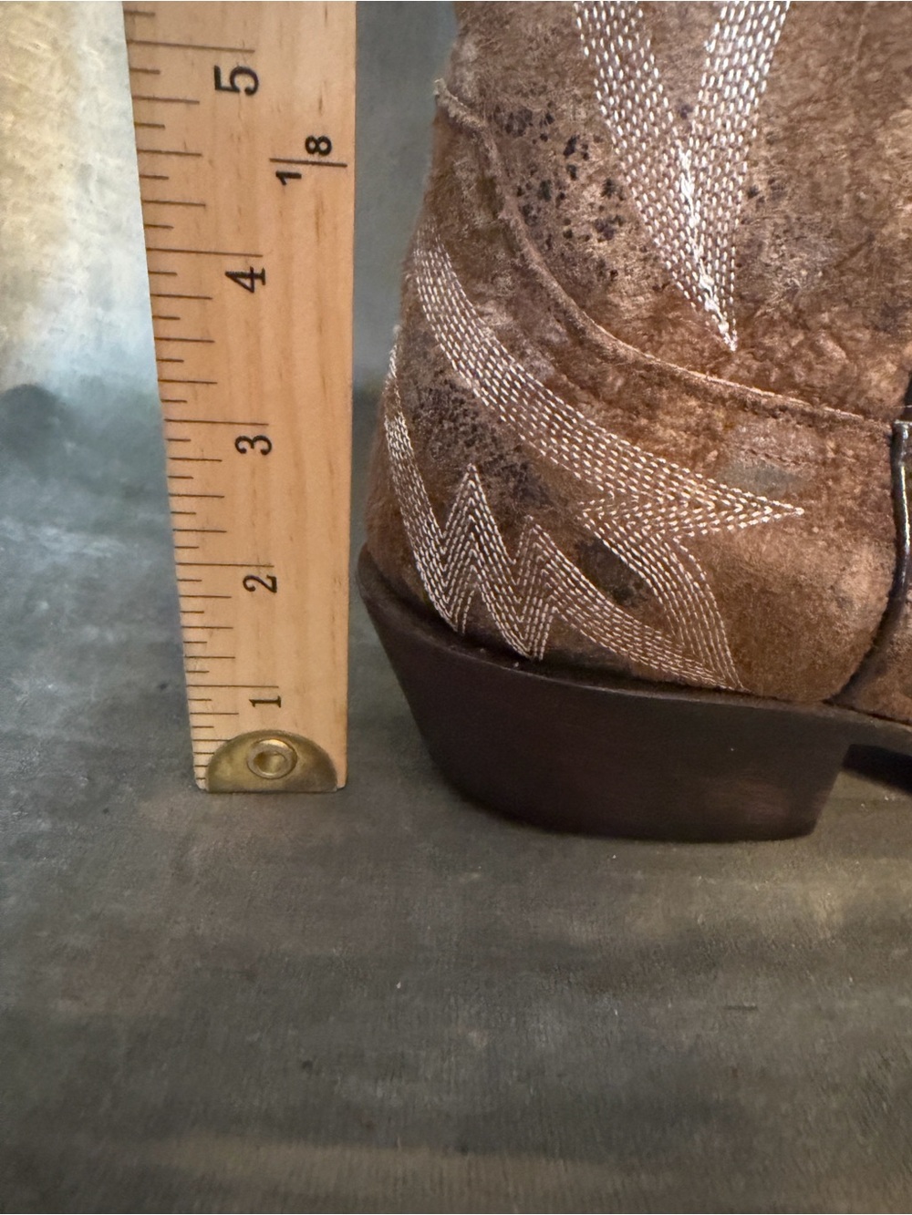 Johnny Ringo Outlaw Distressed Mid-Calf Leather/Snakeskin Women's Boots. Size 8C - Picture 6 of 12